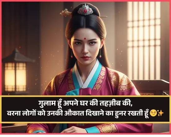 Female Attitude Shayari in Hindi