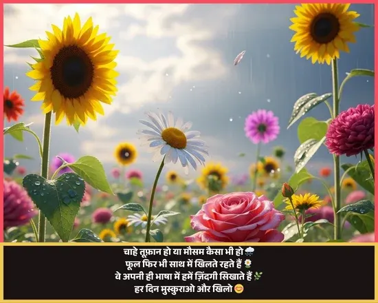 Flower Shayari on Life