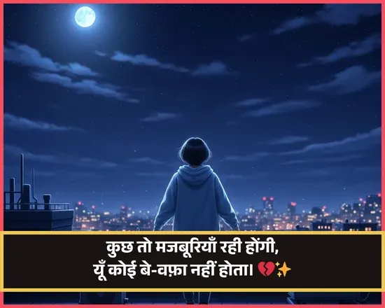 Heart Touching Moon Shayari in Hindi